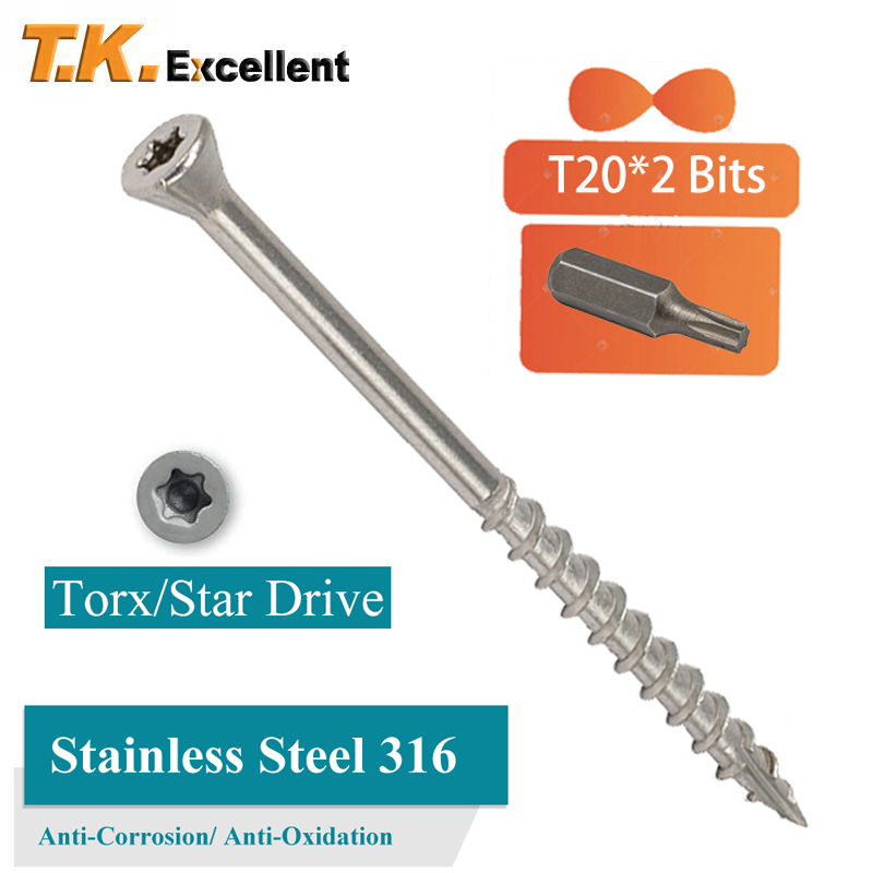 Deck Screw Stainless - Tornillos para madera Torx de acero