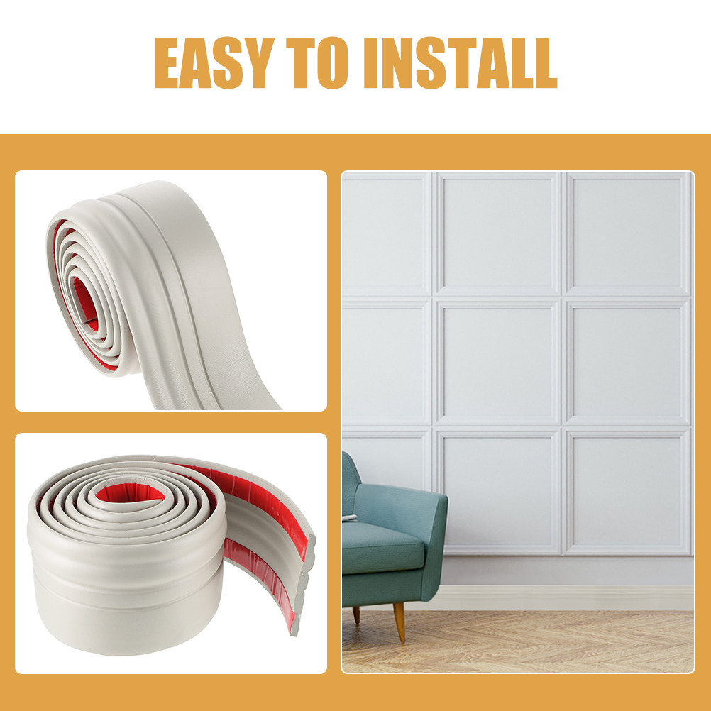 1 Rollo de Moldura Autoadhesiv - Baseboard Molding Trim reseña y precio