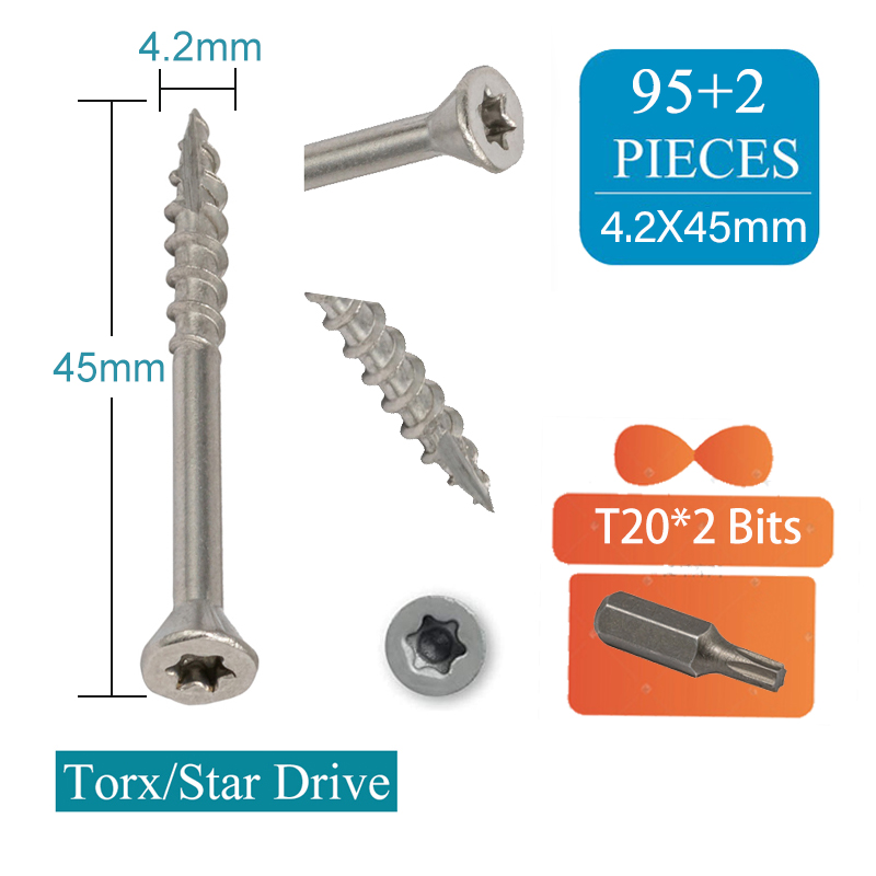 Tornillos para madera Torx de  - Deck Screw Stainless reseña y precio