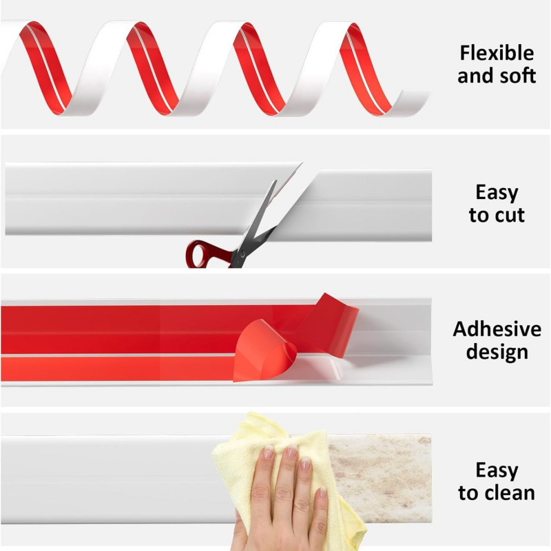 1 Rollo de 3 Metros x 2 cm de  - Baseboard Molding Trim reseña y precio
