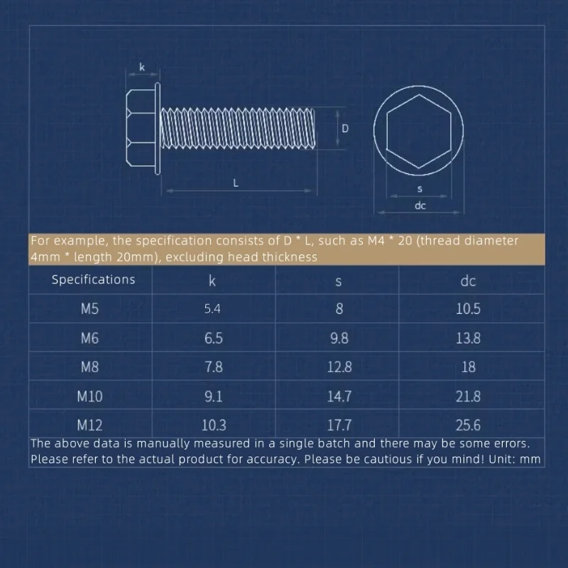 M4 M5 M6 M8 M10 M12 304 Perno  - Deck Screw Stainless reseña y precio